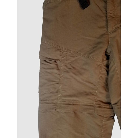 The North Face Men Pants Belted Convertible Hiking Sz M34x31 Brown Nylon Elastic - Picture 8 of 11
